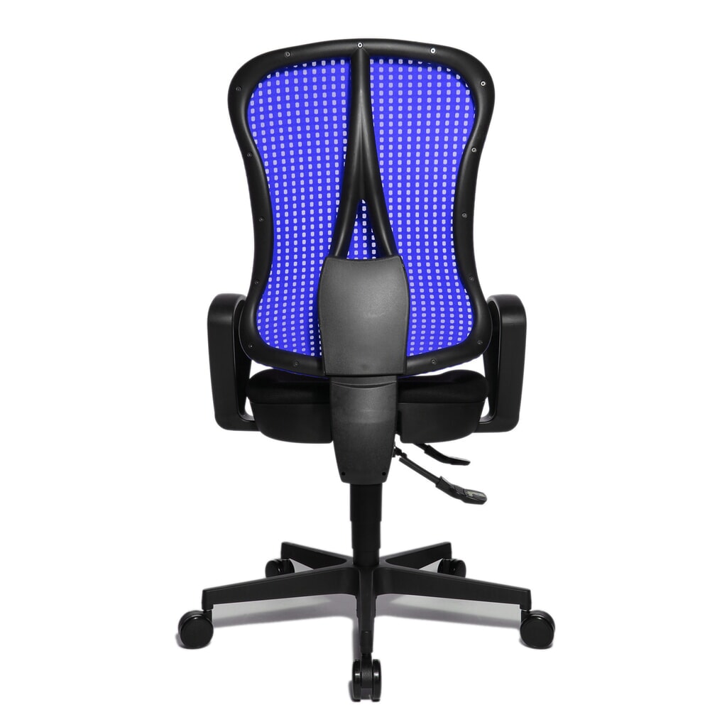 N° de l'image du produit 6 : Chaise de bureau pivotante Topstar® Head Point SY, assise galbée, bleu foncé/noir