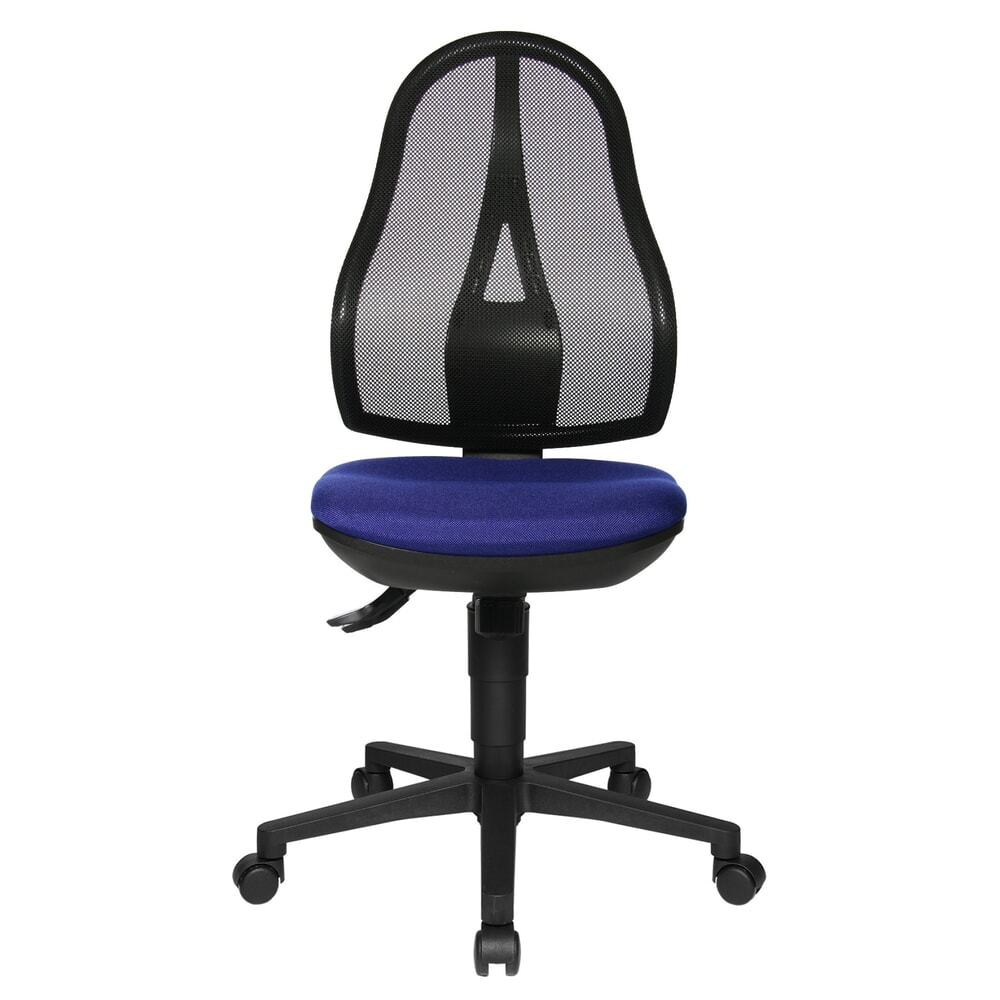 Illustration du produit: Chaise de bureau pivotante Topstar® Open Point Syncro, chaise ergonomique, dossier en mesh, bleu