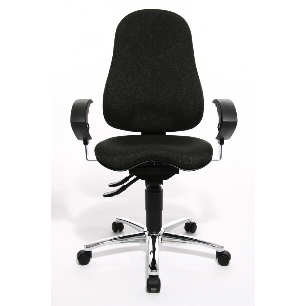 Chaise de bureau pivotante Topstar® Ortho 10, accoudoirs réglables en hauteur, anthracite N° de l'image du produit 1 : Chaise de bureau pivotante Topstar® Ortho 10, accoudoirs réglables en hauteur, anthracite