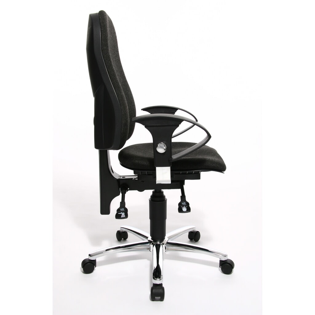 N° de l'image du produit 3 : Chaise de bureau pivotante Topstar® Ortho 10, accoudoirs réglables en hauteur, anthracite