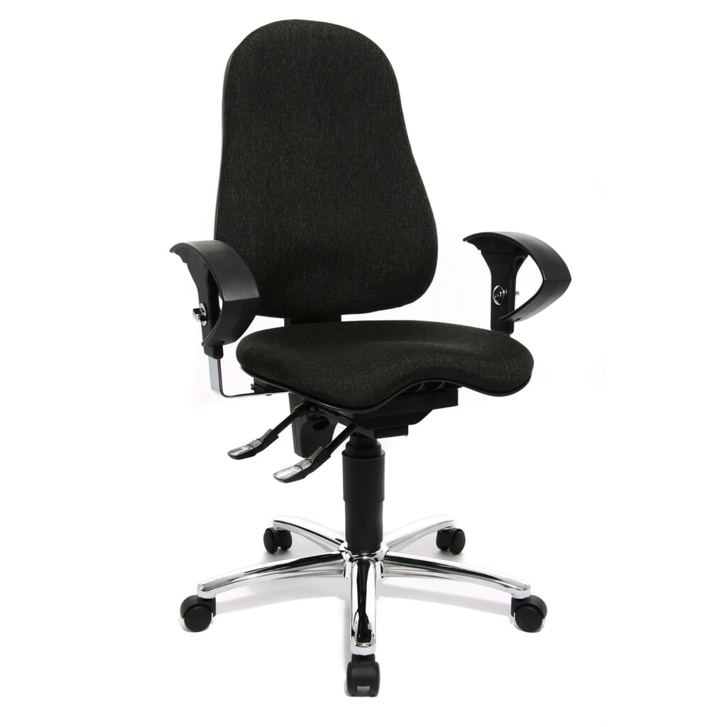 Chaise de bureau pivotante Topstar® Ortho 10, accoudoirs réglables en hauteur, anthracite N° de l'image du produit 6 : Chaise de bureau pivotante Topstar® Ortho 10, accoudoirs réglables en hauteur, anthracite