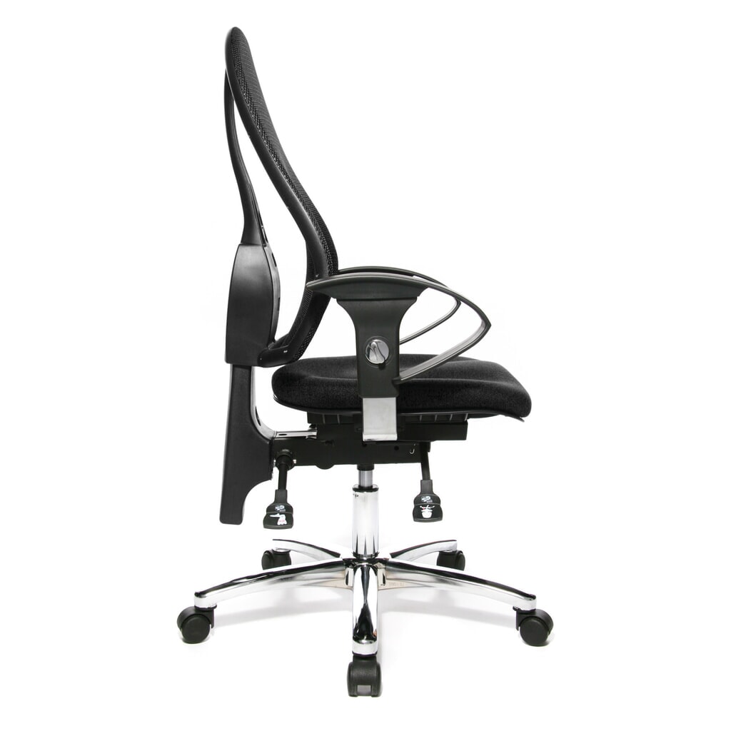 N° de l'image du produit 5 : Chaise de bureau pivotante Topstar® Ortho 15, dossier en mesh, accoudoirs réglables en hauteur, anthracite