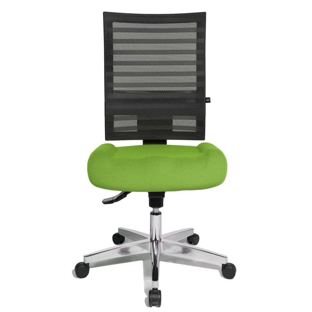 Illustration du produit: Chaise de bureau pivotante Topstar® P91-NET, dossier en mesh noir, siège vert pomme