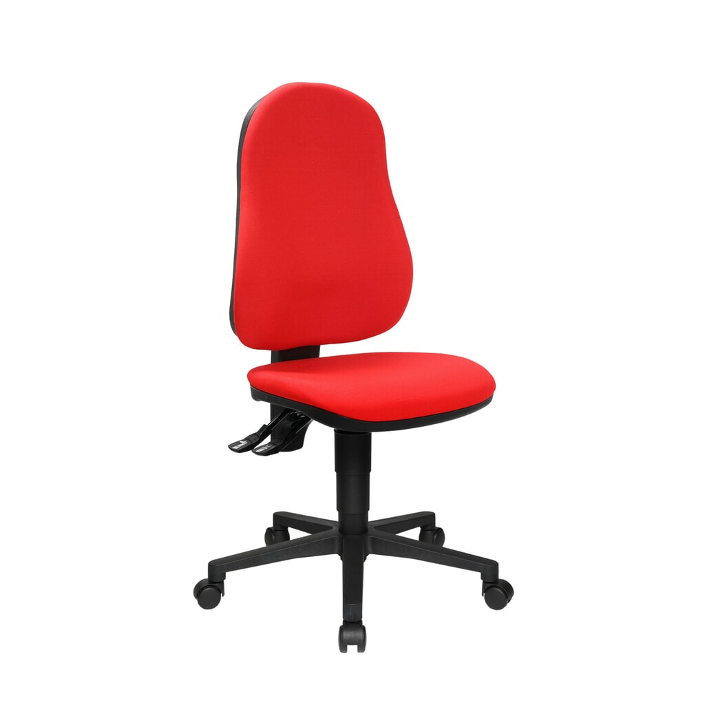 N° de l'image du produit 2 : Chaise de bureau pivotante Topstar® Point 60, assise galbée, rouge