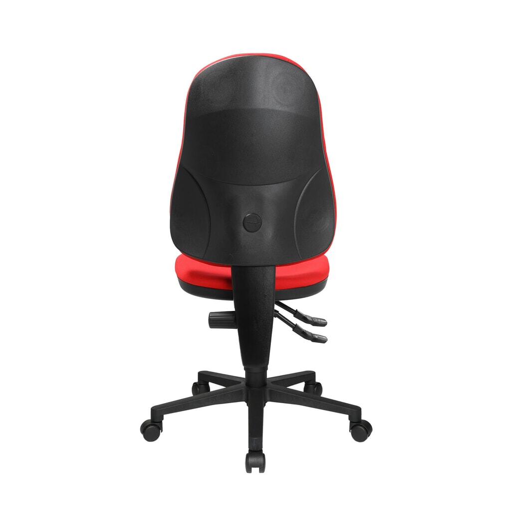 N° de l'image du produit 3 : Chaise de bureau pivotante Topstar® Point 60, assise galbée, rouge