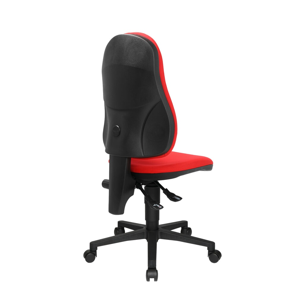 N° de l'image du produit 4 : Chaise de bureau pivotante Topstar® Point 60, assise galbée, rouge