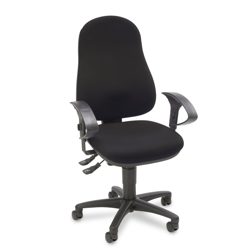 Chaise de bureau pivotante Topstar® Point 60, assise galbée, noir N° de l'image du produit 6 : Chaise de bureau pivotante Topstar® Point 60, assise galbée, noir