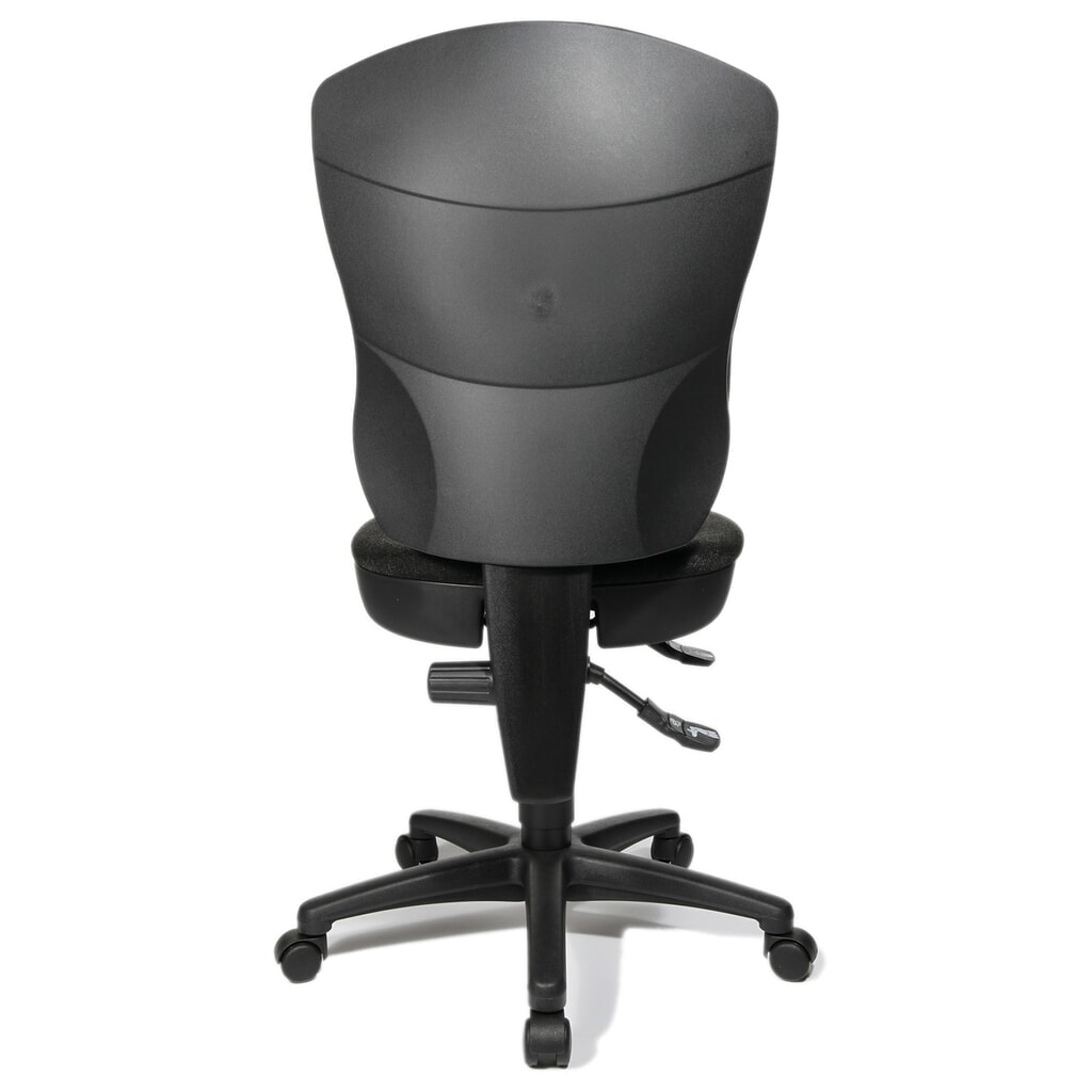 N° de l'image du produit 2 : Chaise de bureau pivotante Topstar® Point 80, grand dossier, assise galbée, gris anthracite
