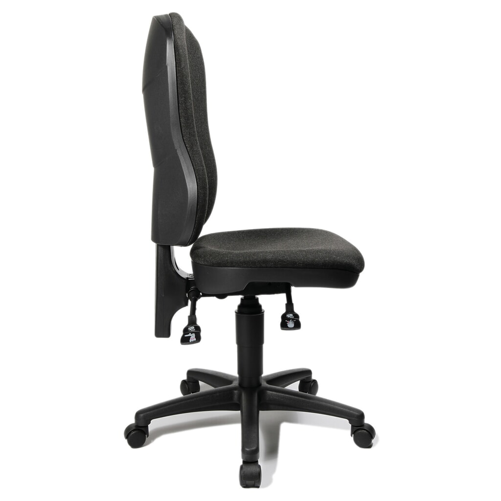 Chaise de bureau pivotante Topstar® Point 80, grand dossier, assise galbée, gris anthracite N° de l'image du produit 3 : Chaise de bureau pivotante Topstar® Point 80, grand dossier, assise galbée, gris anthracite