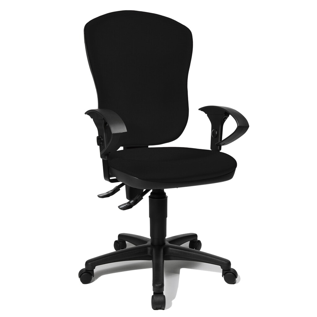 Chaise de bureau pivotante Topstar® Point 80, grand dossier, assise galbée, noir N° de l'image du produit 2 : Chaise de bureau pivotante Topstar® Point 80, grand dossier, assise galbée, noir