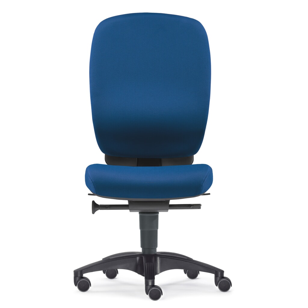Chaise de bureau pivotante PROFI, chaise ergonomique DIN, bleu Illustration du produit: Chaise de bureau pivotante PROFI, chaise ergonomique DIN, bleu