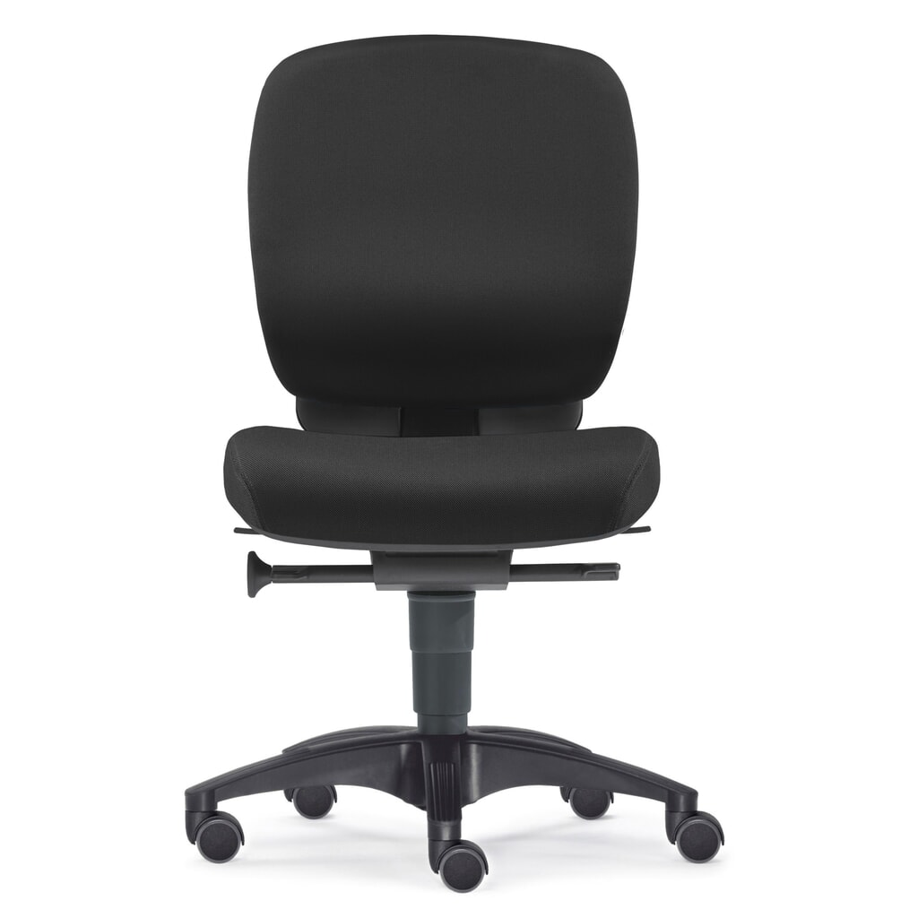 Chaise de bureau pivotante PROFI, chaise ergonomique, taille S, noir Illustration du produit: Chaise de bureau pivotante PROFI, chaise ergonomique, taille S, noir