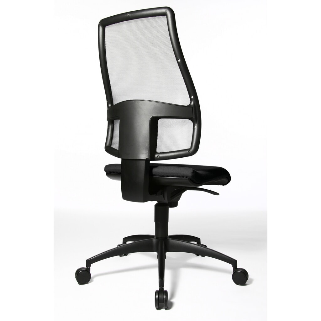 Chaise de bureau pivotante Topstar® Syncro, dossier en mesh respirant, noire N° de l'image du produit 3 : Chaise de bureau pivotante Topstar® Syncro, dossier en mesh respirant, noire