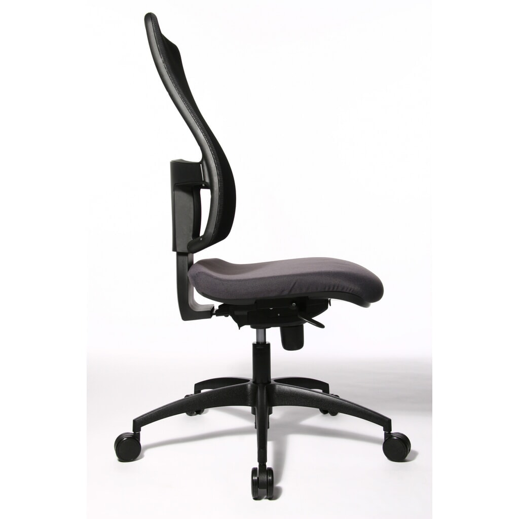 Chaise de bureau pivotante Topstar® Syncro, dossier en mesh respirant, anthracite N° de l'image du produit 4 : Chaise de bureau pivotante Topstar® Syncro, dossier en mesh respirant, anthracite