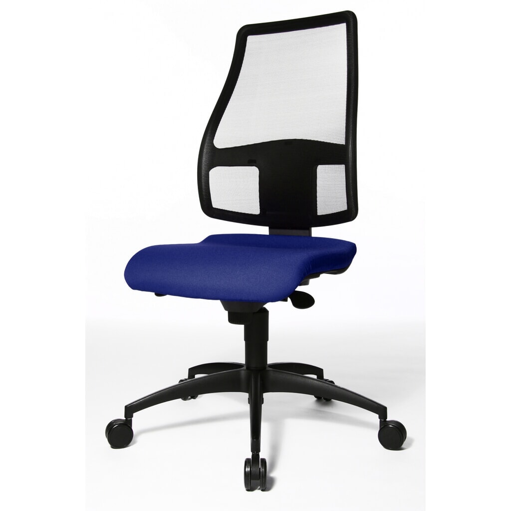 Chaise de bureau pivotante Topstar® Syncro, dossier en mesh respirant, bleu royal N° de l'image du produit 2 : Chaise de bureau pivotante Topstar® Syncro, dossier en mesh respirant, bleu royal
