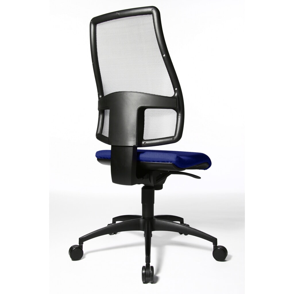Chaise de bureau pivotante Topstar® Syncro, dossier en mesh respirant, bleu royal N° de l'image du produit 3 : Chaise de bureau pivotante Topstar® Syncro, dossier en mesh respirant, bleu royal