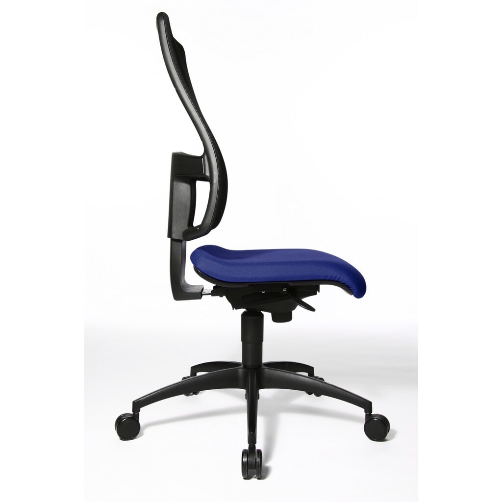 Chaise de bureau pivotante Topstar® Syncro, dossier en mesh respirant, bleu royal N° de l'image du produit 4 : Chaise de bureau pivotante Topstar® Syncro, dossier en mesh respirant, bleu royal