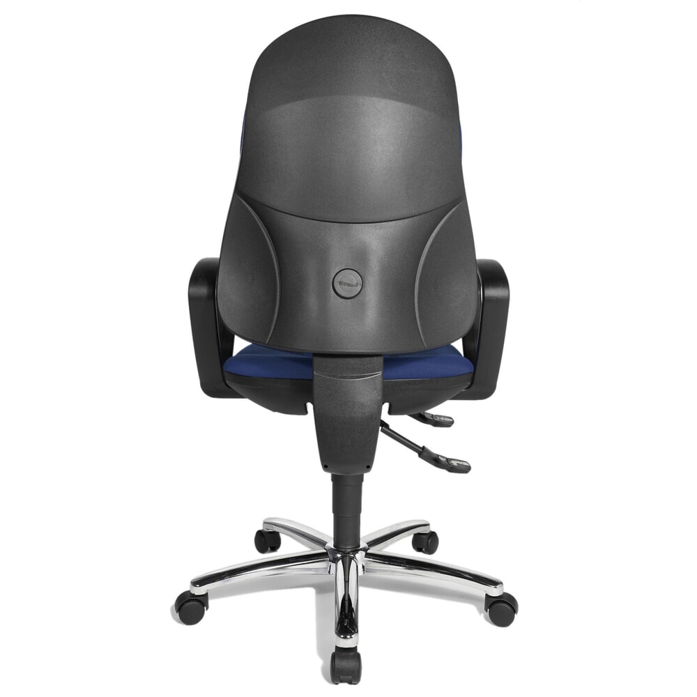 N° de l'image du produit 2 : Chaise de bureau pivotante Topstar® Syncro-Steel II, dossier rembourré, bleu