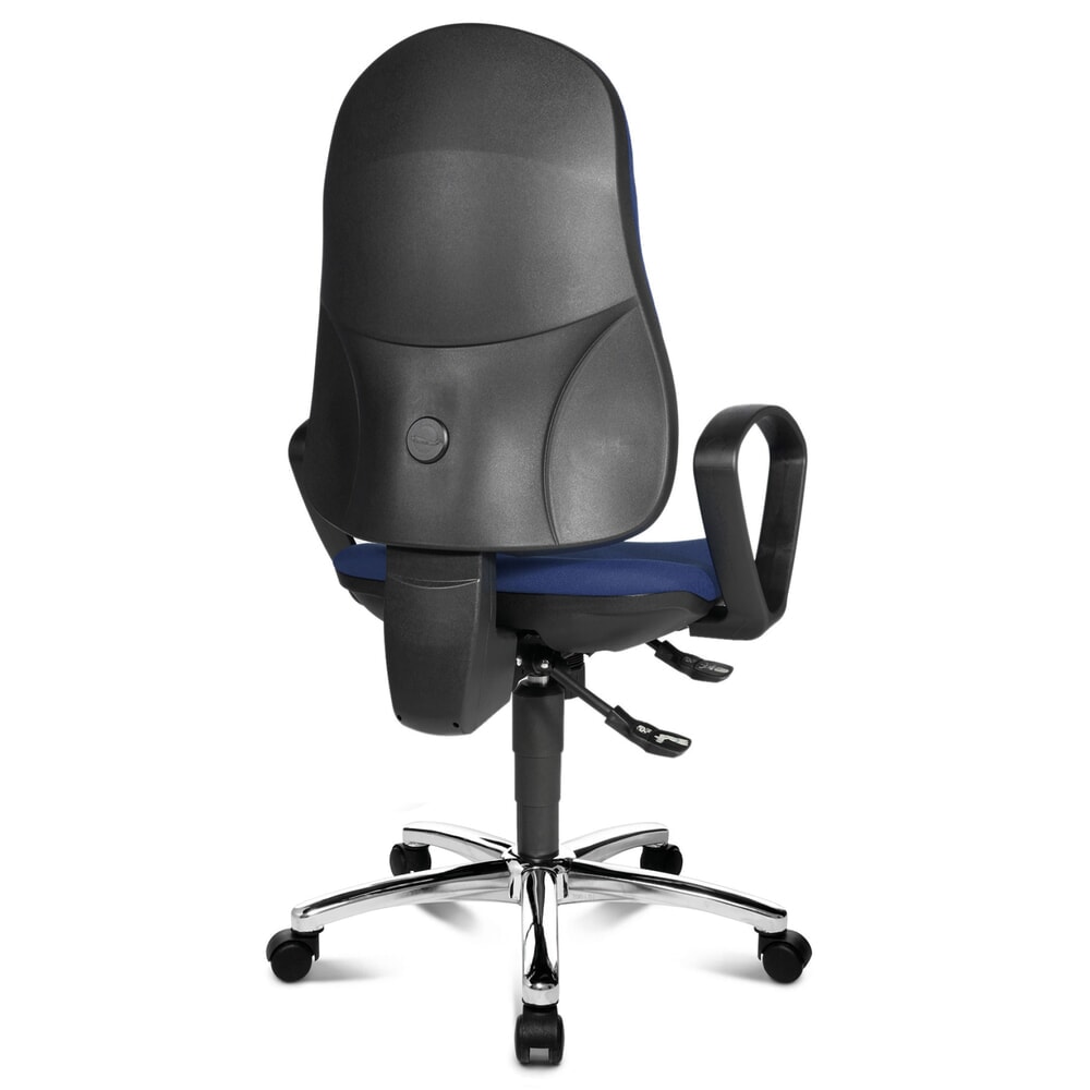 N° de l'image du produit 3 : Chaise de bureau pivotante Topstar® Syncro-Steel II, dossier rembourré, bleu