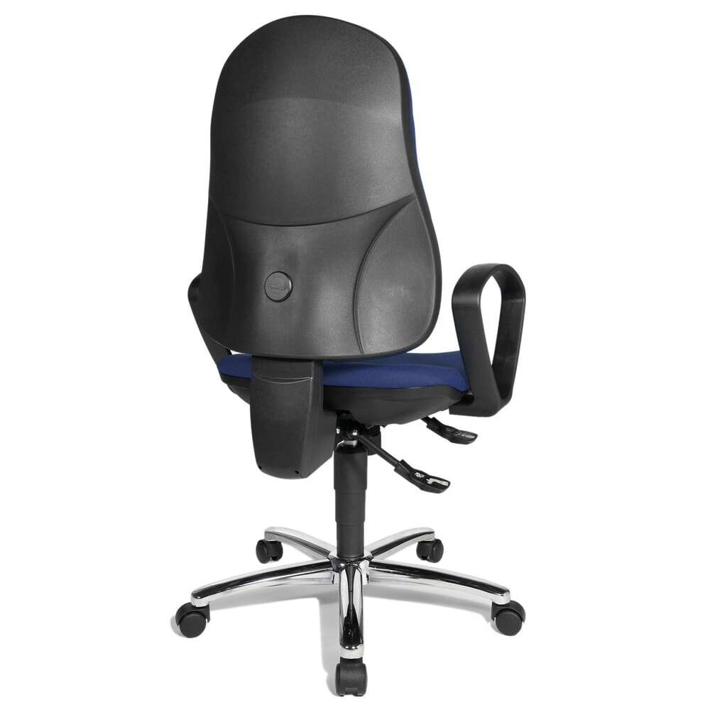 N° de l'image du produit 4 : Chaise de bureau pivotante Topstar® Syncro-Steel II, dossier rembourré, bleu