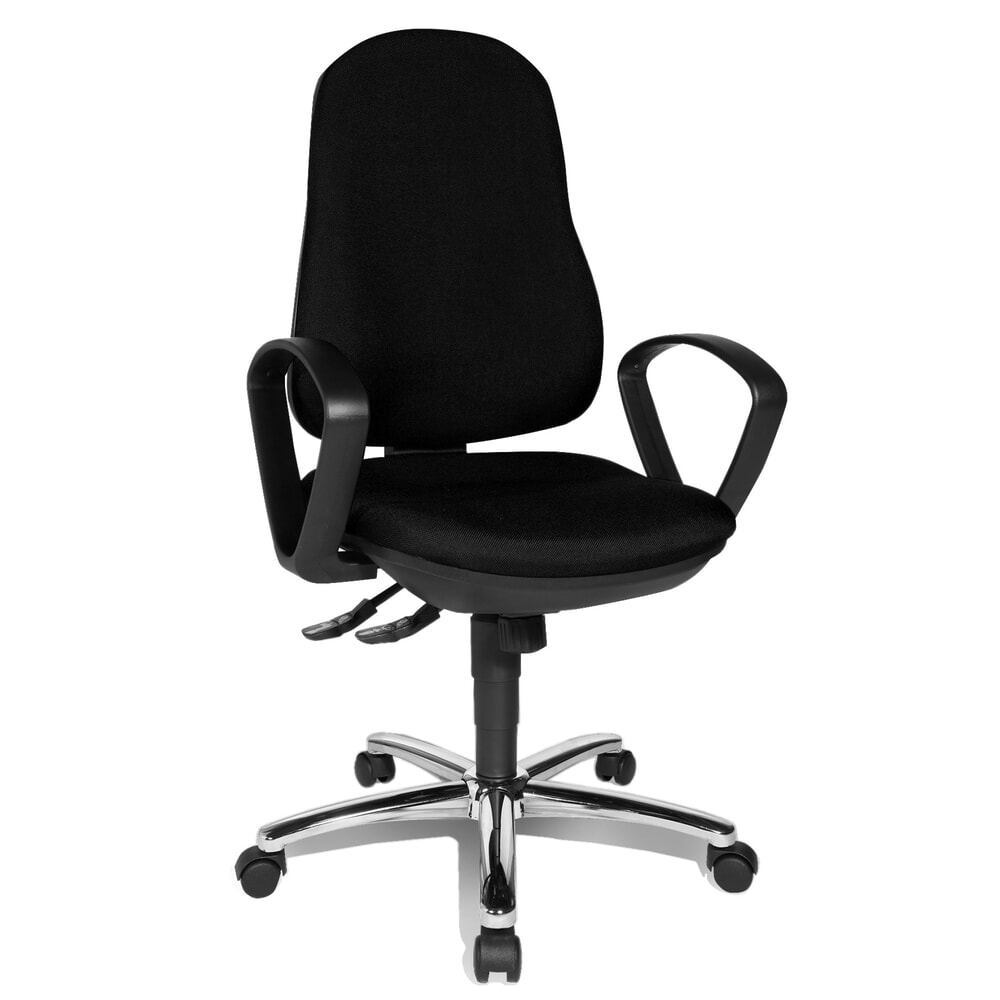 N° de l'image du produit 8 : Chaise de bureau pivotante Topstar® Syncro-Steel II, dossier rembourré, bleu