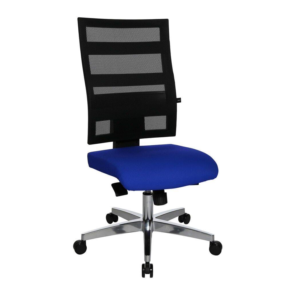 N° de l'image du produit 6 : Chaise de bureau pivotante Topstar® X-Pander, dossier en mesh, fonction Fitness, bleu