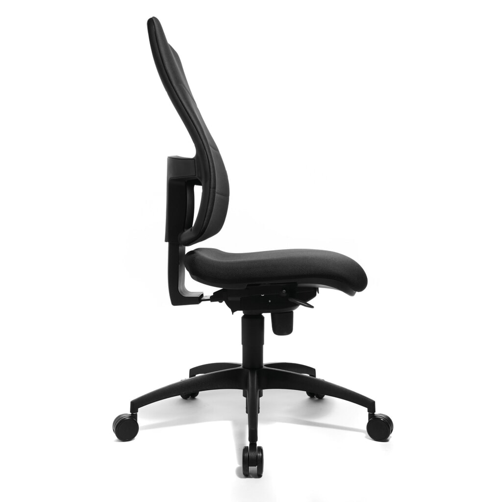 Chaise de bureau pivotante Topstar® Syncro, dossier rembourré, siège ergonomique ménageant les disques intervertébraux, anthracite N° de l'image du produit 2 : Chaise de bureau pivotante Topstar® Syncro, dossier rembourré, siège ergonomique ménageant les disques intervertébraux, anthracite