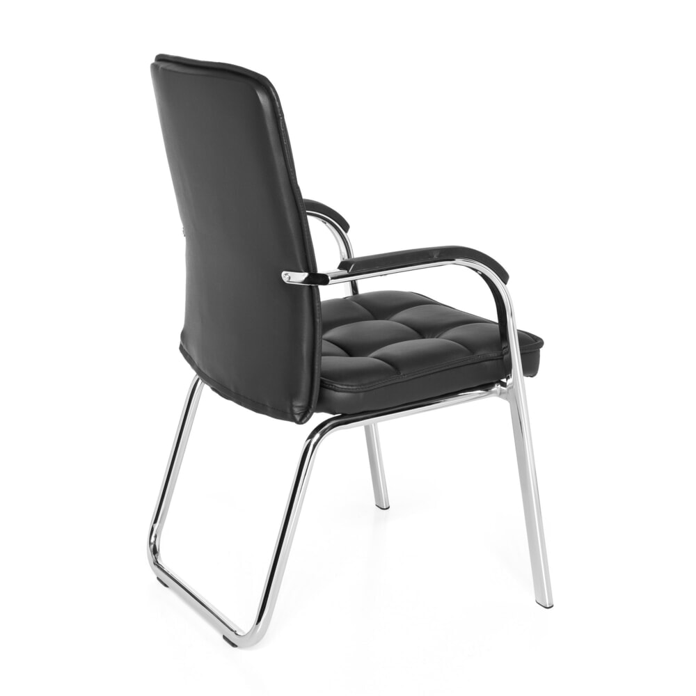 N° de l'image du produit 4 : Chaise de conférence / chaise-visiteur hjh OFFICE BORNE V PU, noir