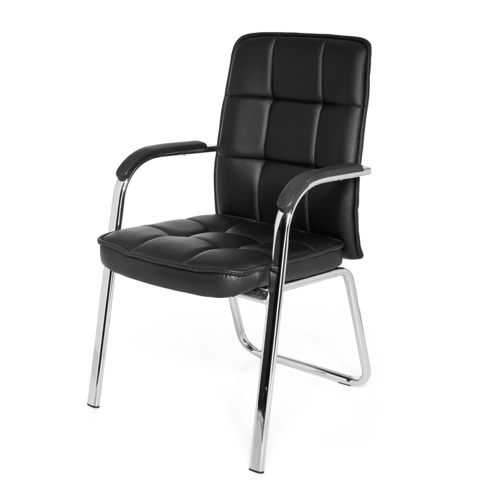 N° de l'image du produit 10 : Chaise de conférence / chaise-visiteur hjh OFFICE BORNE V PU, noir