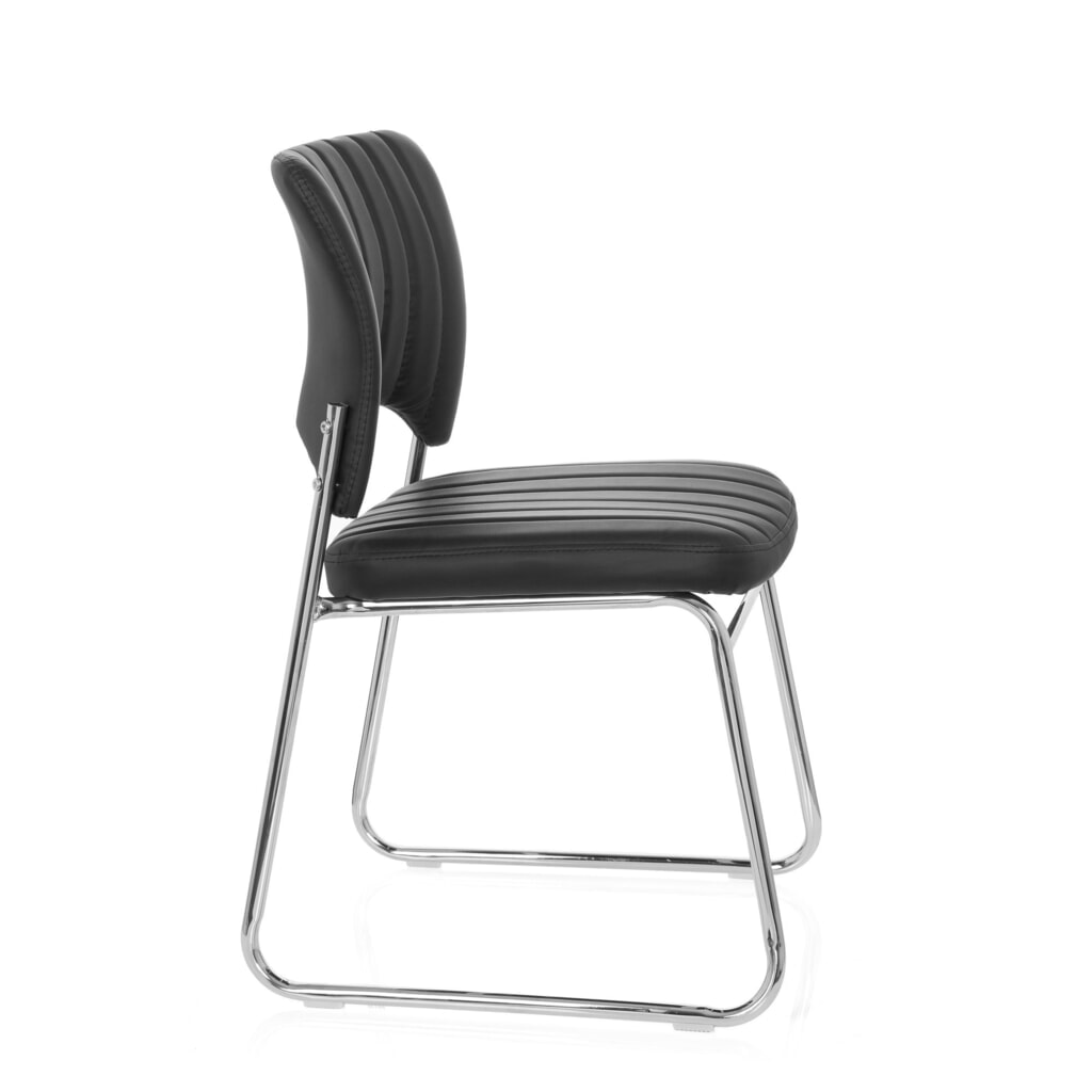N° de l'image du produit 3 : Chaise de conférence / chaise-visiteur hjh OFFICE CASPI V PU, noir