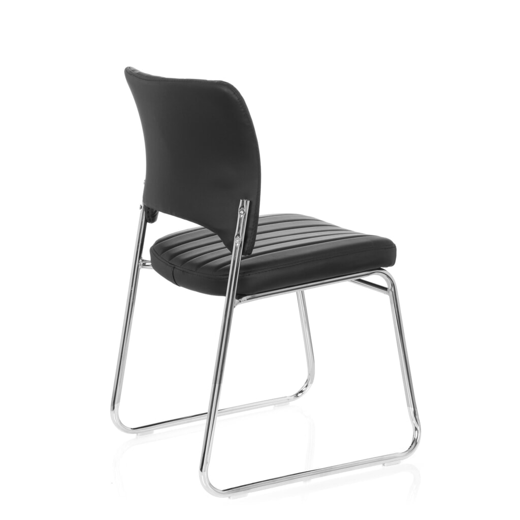 Chaise de conférence / chaise-visiteur hjh OFFICE CASPI V PU, noir N° de l'image du produit 4 : Chaise de conférence / chaise-visiteur hjh OFFICE CASPI V PU, noir