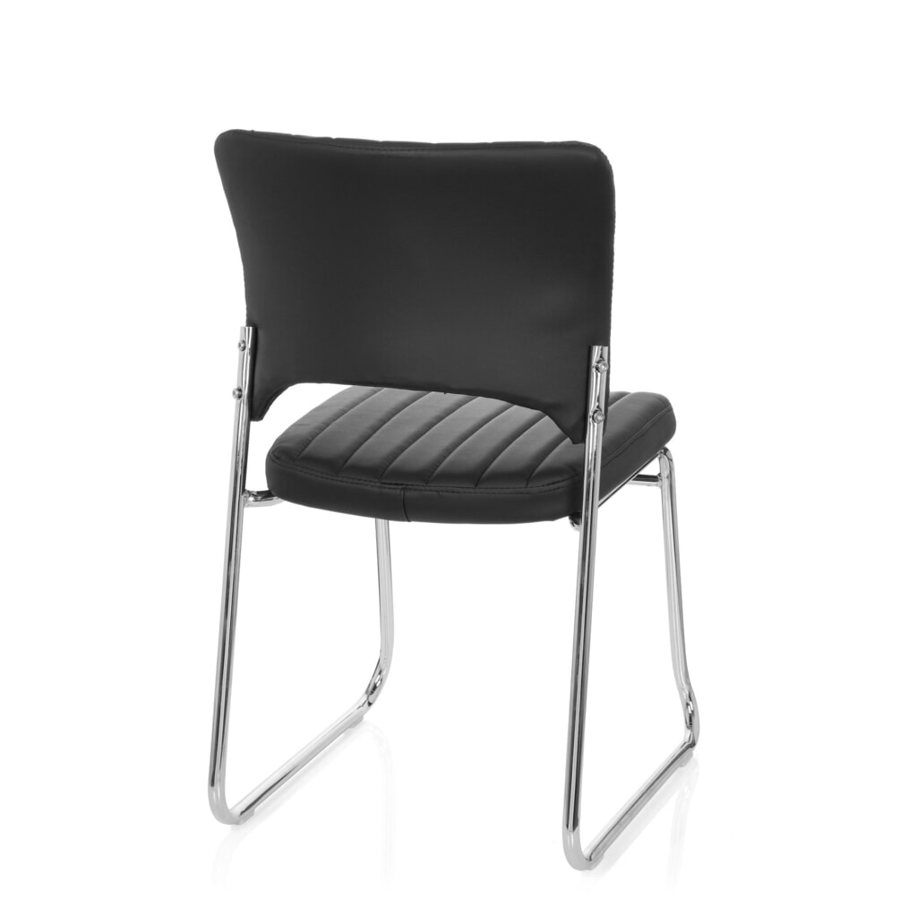Chaise de conférence / chaise-visiteur hjh OFFICE CASPI V PU, noir N° de l'image du produit 6 : Chaise de conférence / chaise-visiteur hjh OFFICE CASPI V PU, noir