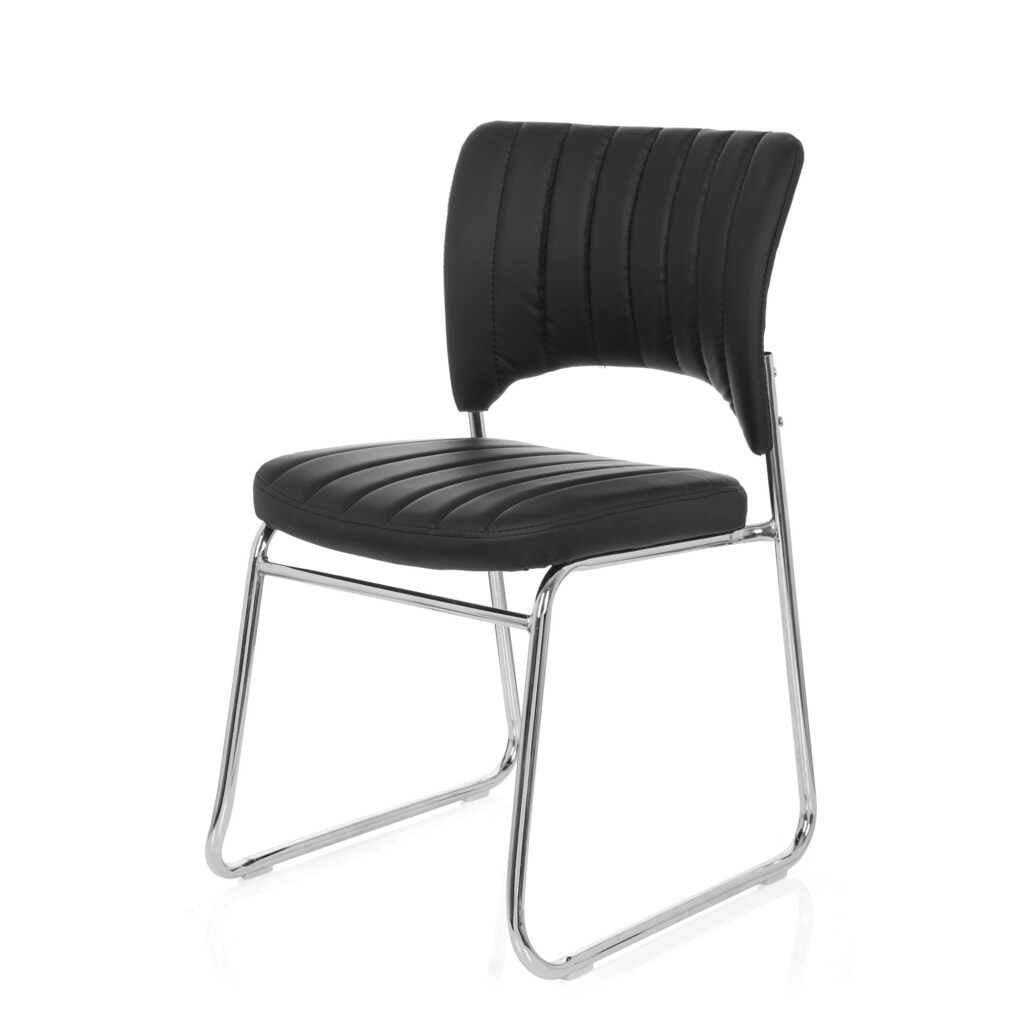 Chaise de conférence / chaise-visiteur hjh OFFICE CASPI V PU, noir N° de l'image du produit 10 : Chaise de conférence / chaise-visiteur hjh OFFICE CASPI V PU, noir