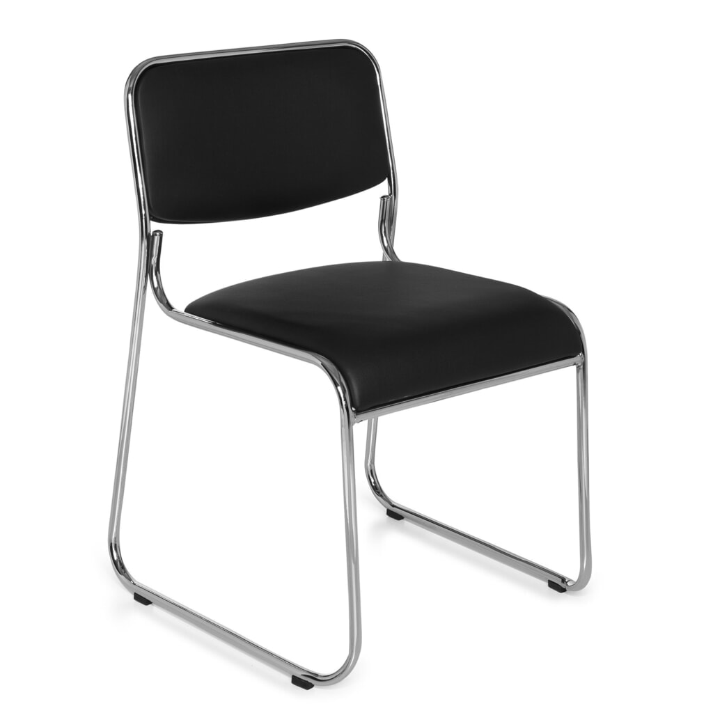 Chaise de conférence / chaise à patins hjh OFFICE KOLTA V PU, noir N° de l'image du produit 2 : Chaise de conférence / chaise à patins hjh OFFICE KOLTA V PU, noir