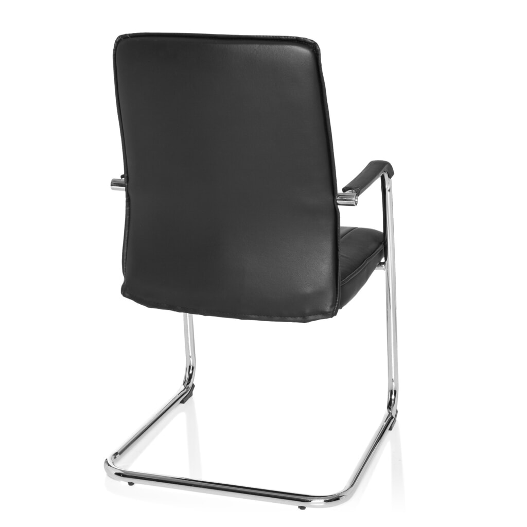 Chaise de conférence / chaise-visiteur hjh OFFICE TILA V PU, noir N° de l'image du produit 6 : Chaise de conférence / chaise-visiteur hjh OFFICE TILA V PU, noir