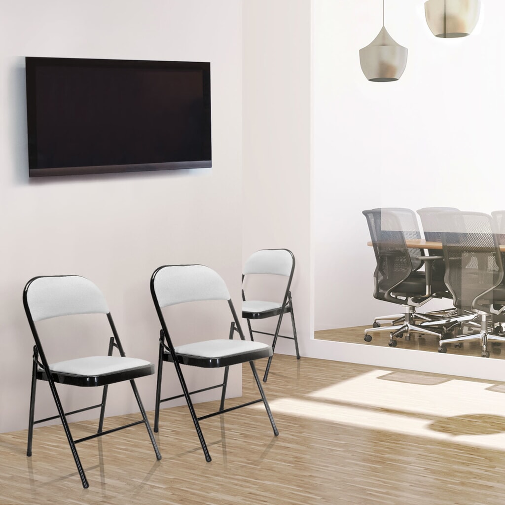 Chaise de conférence / chaise-visiteur / chaise pliante hjh OFFICE TUDELA PU, blanc N° de l'image du produit 7 : Chaise de conférence / chaise-visiteur / chaise pliante hjh OFFICE TUDELA PU, blanc