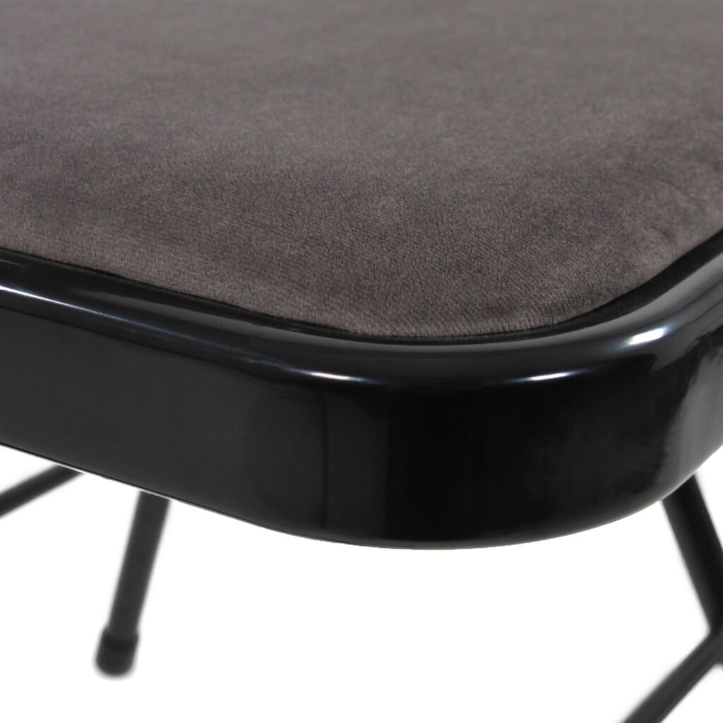 Chaise de conférence / chaise-visiteur / chaise pliante hjh OFFICE TUDELA I velours, gris foncé N° de l'image du produit 4 : Chaise de conférence / chaise-visiteur / chaise pliante hjh OFFICE TUDELA I velours, gris foncé