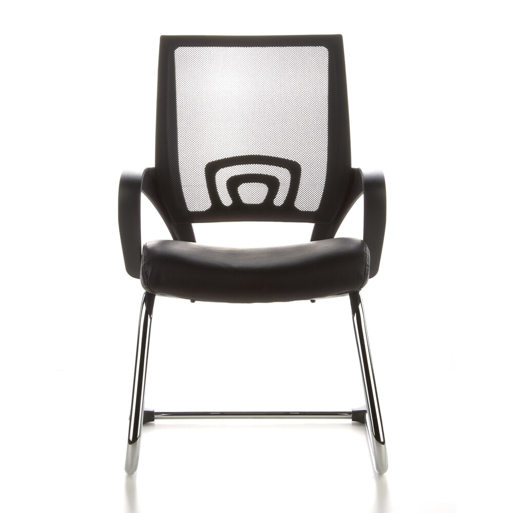 Illustration du produit: Chaise de conférence / fauteuil suspendu hjh OFFICE VISTO NET V maille, noir chromé