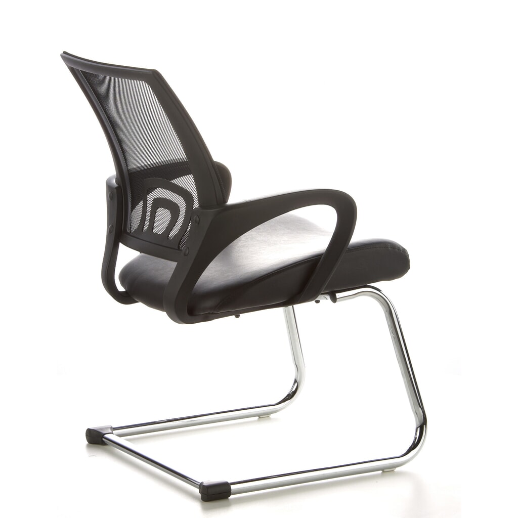 Chaise de conférence / fauteuil suspendu hjh OFFICE VISTO NET V maille, noir chromé N° de l'image du produit 4 : Chaise de conférence / fauteuil suspendu hjh OFFICE VISTO NET V maille, noir chromé