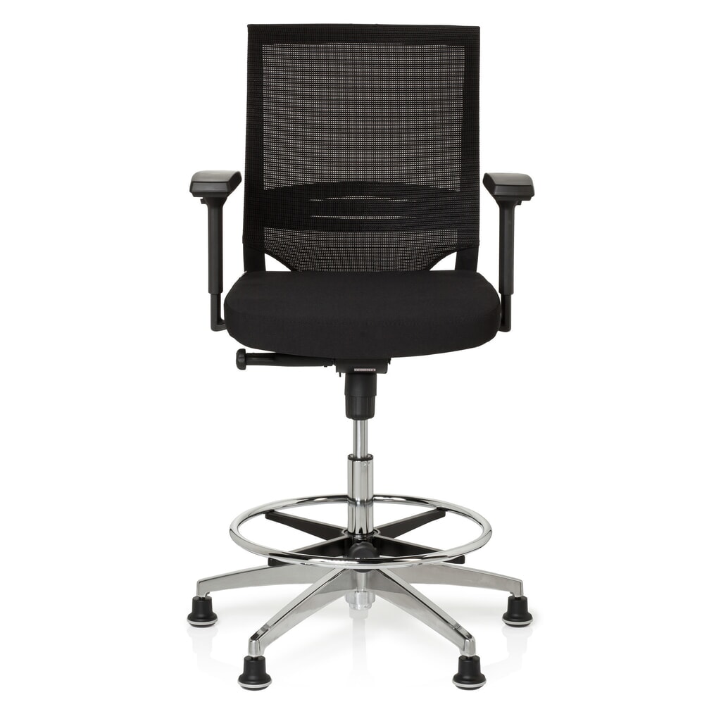 Illustration du produit: Siège de travail / siège de comptoir hjh OFFICE TOP WORK 77 tissu, noir