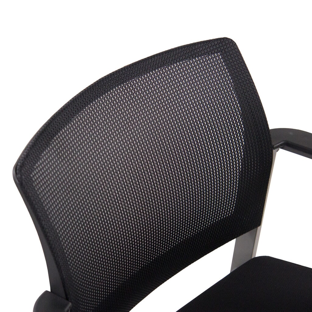Chaise-visiteur / chaise de conférence hjh OFFICE MEET gris maille/tissu, noir N° de l'image du produit 2 : Chaise-visiteur / chaise de conférence hjh OFFICE MEET gris maille/tissu, noir