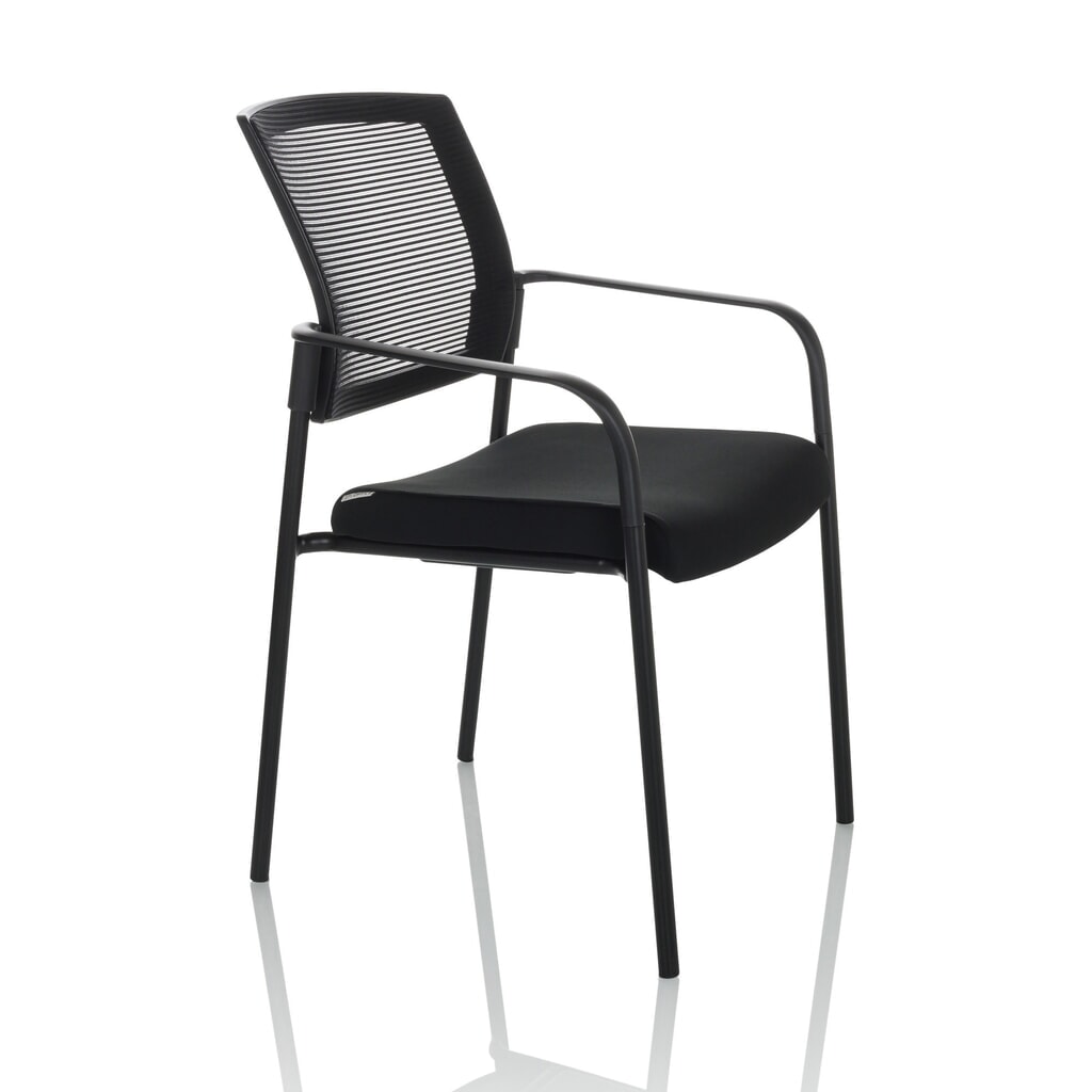 Chaise-visiteur / chaise de conférence hjh OFFICE MEET B maille/tissu, noir N° de l'image du produit 6 : Chaise-visiteur / chaise de conférence hjh OFFICE MEET B maille/tissu, noir