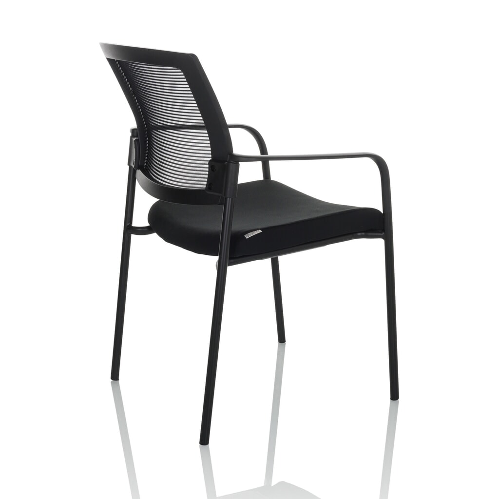 Chaise-visiteur / chaise de conférence hjh OFFICE MEET B maille/tissu, noir N° de l'image du produit 8 : Chaise-visiteur / chaise de conférence hjh OFFICE MEET B maille/tissu, noir