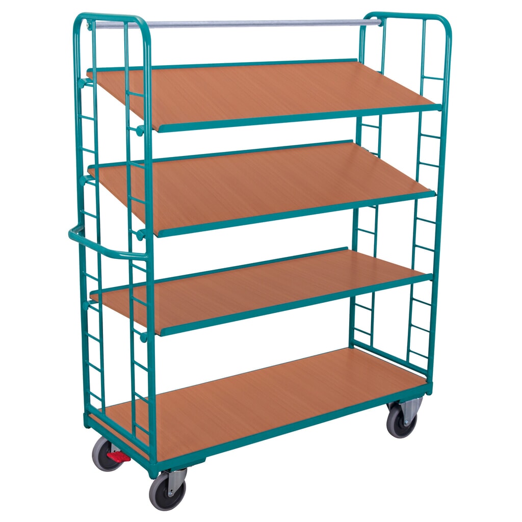Chariot à étages Ameise®, 3 plateaux variables de 1 615 x 635 mm Illustration du produit: Chariot à étages Ameise®, 3 plateaux variables de 1 615 x 635 mm