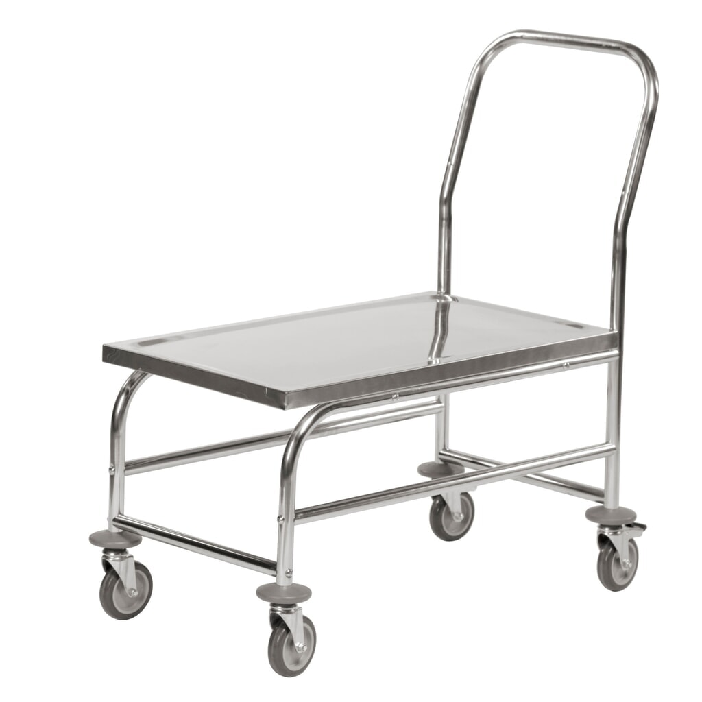 Chariot à plate-forme en acier inoxydable, HxlxP 925 x 490 x 850 mm Illustration du produit: Chariot à plate-forme en acier inoxydable, HxlxP 925 x 490 x 850 mm