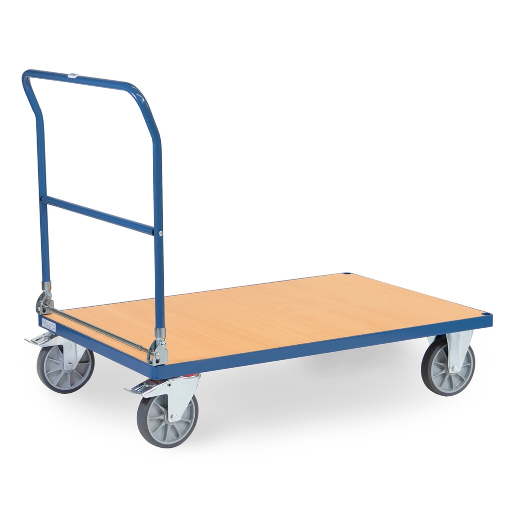N° de l'image du produit 4 : Chariot à plate-forme fetra®, pliable, capacité de charge 600 kg, surface de chargement l x P 1 200 x 800 mm