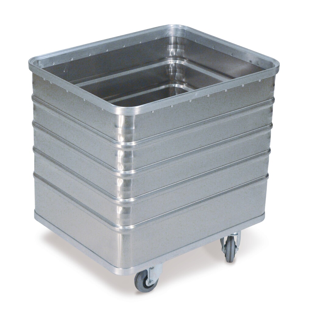 Chariot-caisse en aluminium avec parois pleines, volume 229 litres Illustration du produit: Chariot-caisse en aluminium avec parois pleines, volume 229 litres