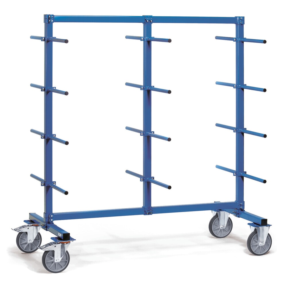 Illustration du produit: fetra® Chariot cantilever, à deux côtés, 24 barres de portée, HxlxP 1 807 x 1 400 x 800 mm
