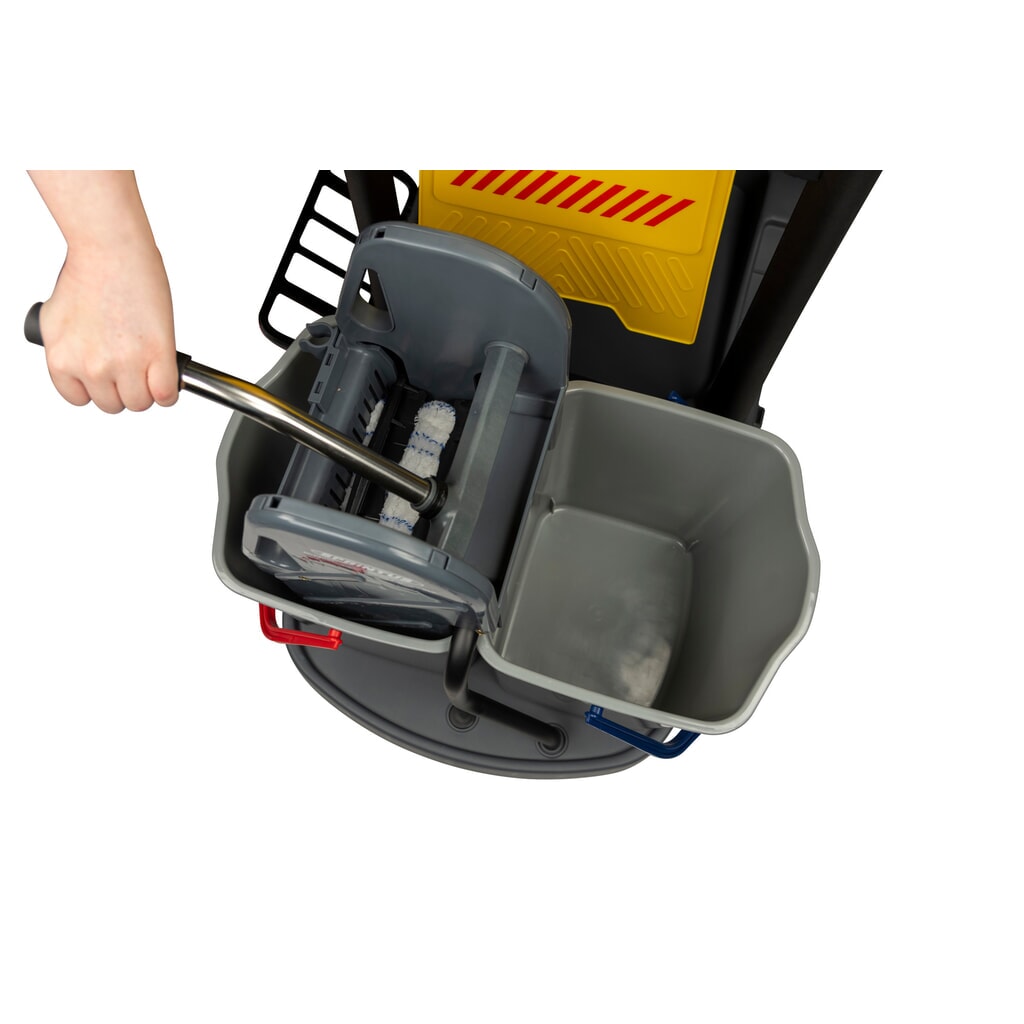 Chariot de ménage, 2 seaux de 17 litres + 4 de 4 litres N° de l'image du produit 2 : Chariot de ménage, 2 seaux de 17 litres + 4 de 4 litres