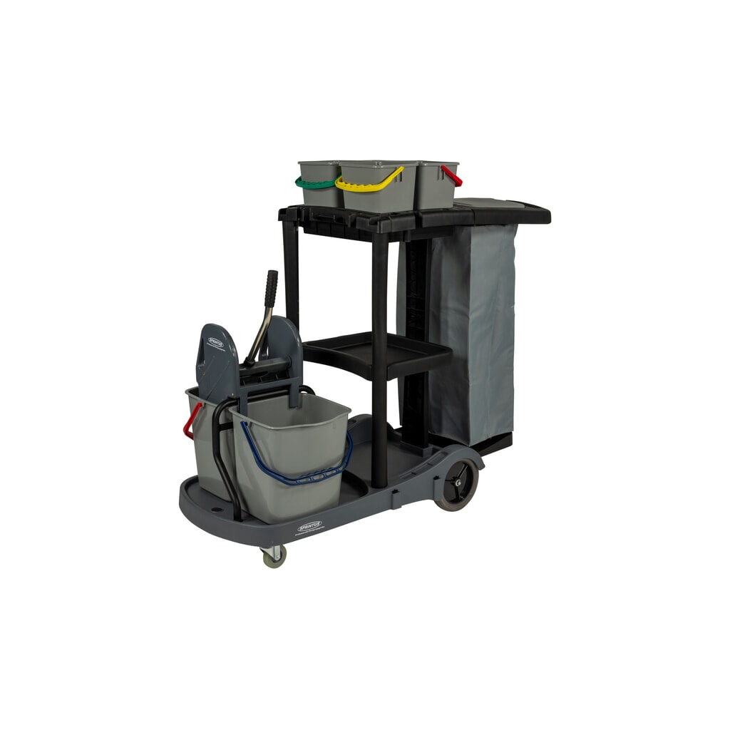 N° de l'image du produit 4 : Chariot de ménage, 2 seaux de 17 litres + 4 de 4 litres